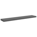 vidaXL 2 db magasfényű szürke MDF lebegő fali polc 120 x 23,5 x 3,8 cm