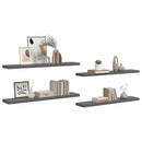 vidaXL 4 db magasfényű szürke MDF lebegő fali polc 120 x 23,5 x 3,8 cm