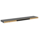 vidaXL 4 db magasfényű szürke MDF lebegő fali polc 120 x 23,5 x 3,8 cm