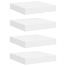 vidaXL 4 db fehér MDF lebegő fali polc 23 x 23,5 x 3,8 cm
