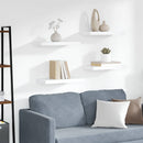 vidaXL 4 db fehér MDF fali polc 50 x 23,5 x 3,8 cm