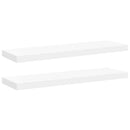 vidaXL 2 db fehér MDF lebegő fali polc 80 x 23,5 x 3,8 cm