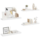 vidaXL 4 db fehér MDF lebegő fali polc 80 x 23,5 x 3,8 cm