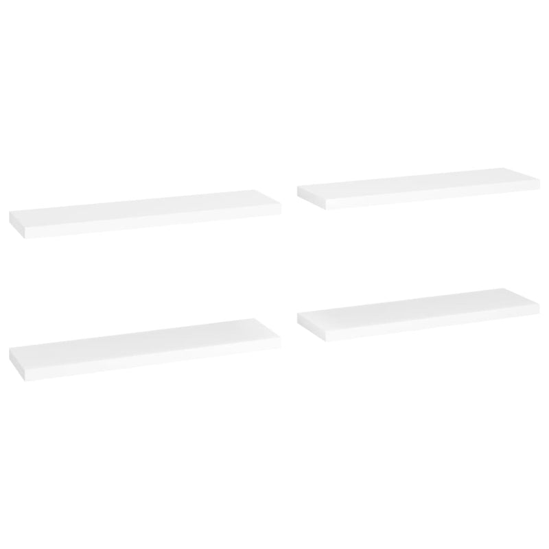 vidaXL 4 db fehér MDF lebegő fali polc 90 x 23,5 x 3,8 cm