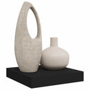 vidaXL fekete MDF lebegő fali polc 23 x 23,5 x 3,8 cm