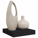vidaXL fekete MDF lebegő fali polc 23 x 23,5 x 3,8 cm