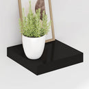 vidaXL 2 db fekete MDF lebegő fali polc 23 x 23,5 x 3,8 cm