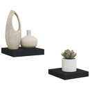 vidaXL 2 db fekete MDF lebegő fali polc 23 x 23,5 x 3,8 cm