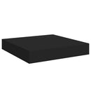 vidaXL 2 db fekete MDF lebegő fali polc 23 x 23,5 x 3,8 cm