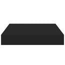 vidaXL 2 db fekete MDF lebegő fali polc 23 x 23,5 x 3,8 cm