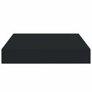vidaXL 2 db fekete MDF lebegő fali polc 23 x 23,5 x 3,8 cm