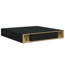 vidaXL 2 db fekete MDF lebegő fali polc 23 x 23,5 x 3,8 cm