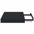 vidaXL 2 db fekete MDF lebegő fali polc 23 x 23,5 x 3,8 cm
