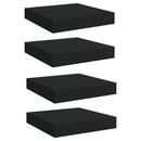 vidaXL 4 db fekete MDF fali polc 23 x 23,5 x 3,8 cm