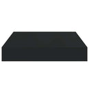 vidaXL 4 db fekete MDF fali polc 23 x 23,5 x 3,8 cm