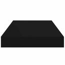 vidaXL fekete MDF lebegő fali polc 40 x 23 x 3,8 cm