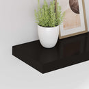 vidaXL 2 db fekete MDF lebegő fali polc 40 x 23,5 x 3,8 cm