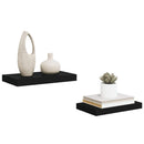vidaXL 2 db fekete MDF lebegő fali polc 40 x 23 x 3,8 cm