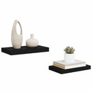 vidaXL 2 db fekete MDF lebegő fali polc 40 x 23,5 x 3,8 cm