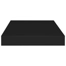 vidaXL 2 db fekete MDF lebegő fali polc 40 x 23 x 3,8 cm