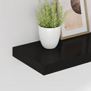 vidaXL 4 db fekete MDF lebegő fali polc 40 x 23,5 x 3,8 cm