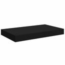 vidaXL 4 db fekete MDF lebegő fali polc 40 x 23,5 x 3,8 cm