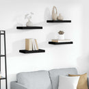 vidaXL 4 db fekete MDF lebegő fali polc 40 x 23,5 x 3,8 cm