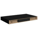 vidaXL 4 db fekete MDF lebegő fali polc 40 x 23,5 x 3,8 cm