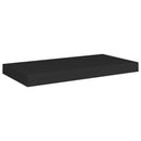 vidaXL fekete MDF lebegő fali polc 50 x 23 x 3,8 cm