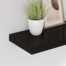 vidaXL 4 db fekete MDF lebegő fali polc 50 x 23,5 x 3,8 cm