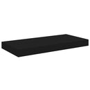 vidaXL 4 db fekete MDF lebegő fali polc 50 x 23,5 x 3,8 cm