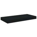 vidaXL 4 db fekete MDF lebegő fali polc 50 x 23,5 x 3,8 cm