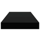 vidaXL 4 db fekete MDF lebegő fali polc 50 x 23,5 x 3,8 cm