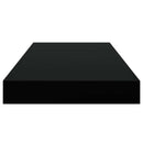 vidaXL 4 db fekete MDF lebegő fali polc 50 x 23,5 x 3,8 cm