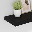 vidaXL 2 db fekete MDF lebegő fali polc 60 x 23,5 x 3,8 cm