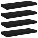 vidaXL 4 db fekete MDF lebegő fali polc 60 x 23,5 x 3,8 cm