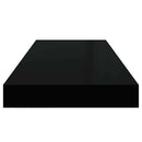vidaXL 4 db fekete MDF lebegő fali polc 60 x 23,5 x 3,8 cm