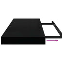 vidaXL 4 db fekete MDF lebegő fali polc 60 x 23,5 x 3,8 cm