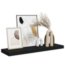 vidaXL fekete MDF lebegő fali polc 80 x 23,5 x 3,8 cm