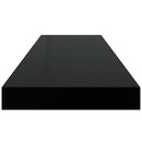 vidaXL fekete MDF lebegő fali polc 80 x 23,5 x 3,8 cm