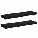 vidaXL 2 db fekete MDF lebegő fali polc 80 x 23,5 x 3,8 cm