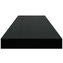 vidaXL 2 db fekete MDF lebegő fali polc 80 x 23,5 x 3,8 cm