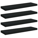 vidaXL 4 db fekete MDF lebegő fali polc 80 x 23,5 x 3,8 cm