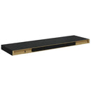 vidaXL 4 db fekete MDF lebegő fali polc 80 x 23,5 x 3,8 cm