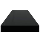 vidaXL fekete MDF lebegő fali polc 90 x 23,5 x 3,8 cm
