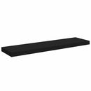 vidaXL 2 db fekete MDF lebegő fali polc 90 x 23,5 x 3,8 cm