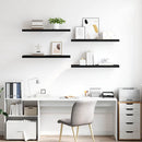 vidaXL 4 db fekete MDF lebegő fali polc 90 x 23,5 x 3,8 cm