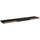 vidaXL fekete MDF lebegő fali polc 120 x 23,5 x 3,8 cm