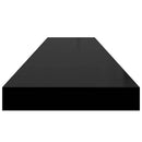vidaXL 2 db fekete MDF lebegő fali polc 120 x 23,5 x 3,8 cm
