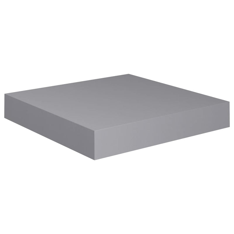 vidaXL szürke MDF lebegő fali polc 23 x 23,5 x 3,8 cm